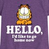 Girls' - Garfield - Hello Go Home Now Fitted Short Sleeve Graphic T-Shirt - 2 of 4