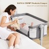 MYKKO Bassinet Bedside Sleeper - All-Mesh Design, Portable Bedside Bassinet for Baby with Washable Mattress, 5 Adjustable Heights (Grey) - 3 of 4