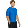 Sporti Sporti Men's S/S UPF 50+ Sport Fit Rash Guard Aqua Blue/Grey X-Large - 3 of 4