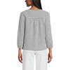 Lands' End Women's 3/4 Sleeve Slub Notch Neck Top - 2 of 3