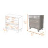 QingMoon Modern Style Two Drawer Dresser With Two Open Shelves, Superior Top, Four Legs Elegant Appearance Easy To Move And Install,For Bedroom - 3 of 4