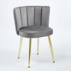 NicBex Set of 2 Modern Dining Chairs with Cushions and Comfortable Backrest,Velvet Armless Chairs for Kitchen,Living Room - 4 of 4