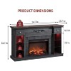 SinCiDo Farmhouse 54" W LED Fireplace TV Cabinet w/ 7 Lighting Colors,Freestanding Electric Fireplace Heater, 4 Adjustable Shelves & 2 Drawers - 3 of 4