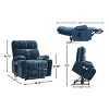 Dual Motor Power Lift Recliner Chair,Fabric Heat Massage Recliner Chair with Infinite Position,Power Recliner Chair for Living Room-Koiai - 4 of 4