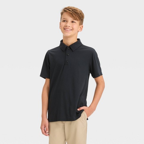 Black polo sale shirts for boys