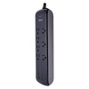Philips 7-Outlet 2 USB Port Surge Protector with 4ft Extension Cord, Black - image 2 of 4