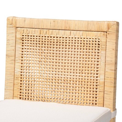 Sofia Handmade Natural Wood and Rattan 41" Counter Stool