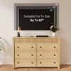 Bedroom 6 Drawer Dresser, 47 Inch Wide Wooden Chest of Drawers, Recessed Dresser TV Stand, Bedroom Hallway Clothing Storage Organizer - 3 of 4
