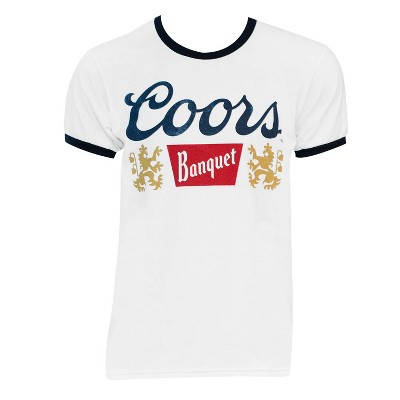 Adult Coors White Classic Ringer Tee Shirt