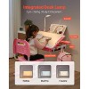 VEVOR Kids Study Chair and Desk Set, Study Desk and Chair with Table Lamp, Adjustable Height & 0-40° Tilted Desktop Kids Desk and Chair, Pink - 3 of 4