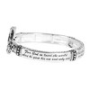 Dicksons Sacred Verse John 3:16 Engraved Tree of Life Horizontal Cross Women's One Size Silver Plated Stainless Steel Everyday Four-Tile Stretch - 3 of 4