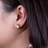 Limerencia Hypoallergenic Implant Grade Titanium G136 Hoop Chunky Earrings,Wide Thick Huggie Earrings G23 for Women Sensitive Ears - 3 of 4