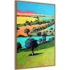 23" x 33" Coombe Fields Close Up III by Paul Powis Framed Canvas Wall Art Print - Amanti Art: Impressionist Countryside - 2 of 4
