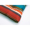 Outdoor Wicker Loveseat Cushion - Brown/Red/Teal Stripe - Pillow Perfect - 2 of 4