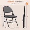 Set of 2/4/6 Folding Chairs with and Non-Slip Feet Pads Party Chairs for Indoors and Outdoors, Room, Dining Room - 3 of 4