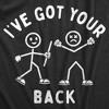 Mens Ive Got Your Back T Shirt Funny Stick Figure Support Joke Tee For Guys - Crazy Dog Men's T Shirt - image 2 of 4