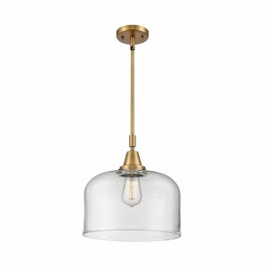 Bell - 1 Light Stem Hung Mini Pendant In Industrial Style-14.13 Inches Tall and 12 Inches Wide - 1 of 1