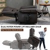Dual Motor Power Lift Recliner Chair with Heat Massage, Genuine Leather Infinite Position Recliner with USB Ports for Elderly-3irtyhousy - 3 of 4