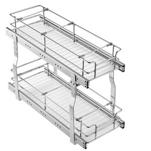 VEVOR 8.5"Wx21"Dx15"H Pull Out Cabinet Organizer, Heavy Duty Slide Out Pantry Shelves, Steel Roll Out Drawers, Sliding Drawer Storage, Silver - 1 of 4
