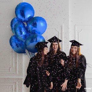 KatchOn, Royal Blue Balloons - 18 Inch, Pack of 6 |Blue Mylar Balloons for Blue Birthday Decorations | Metallic Blue Balloons - 1 of 4