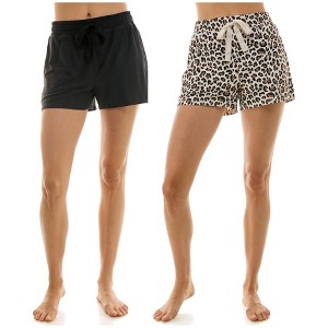 Jacyln Womens 2 Pack of Pajama Shorts - 1 of 4
