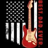 Men's Design By Humans Best Dad Ever Guitar and Flag By MINHMINH T-Shirt - 2 of 2