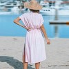 Women's Striped Side Split Midi Cover-Up Dress - Cupshe - 3 of 4