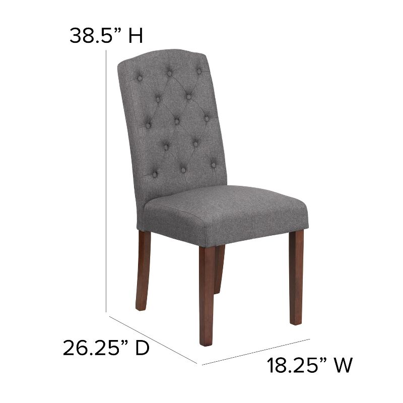 Flash Furniture HERCULES Grove Park Series Diamond Patterned Button Tufted Parsons Chair, 5 of 12