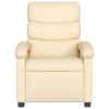 vidaXL Manual Recliner Chair, Adjustable Backrest/Footrest, Cream Fabric Reclining Sofa - Cream - 4 of 4
