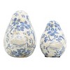 TopComfy Decorative Objects 2 Pack Chinoiserie Ceramic Birds with Blue Floral Motifs Decorative Farmhouse Style for Living Room, Blue, 14"*2"*8" - 4 of 4