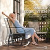 Outdoor Glider Chairs with Coffee Table, Patio 2-Seat Rocking Chair Swing with Breathable Sling for Backyard, Garden and Porch - 4 of 4