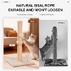 FDW 22/33 Inch Cat Scratching Post Cat Scratcher Natural Sisal Rope Scratch Post Kitten Trees with Hanging Ball for Indoor Cats - 2 of 4