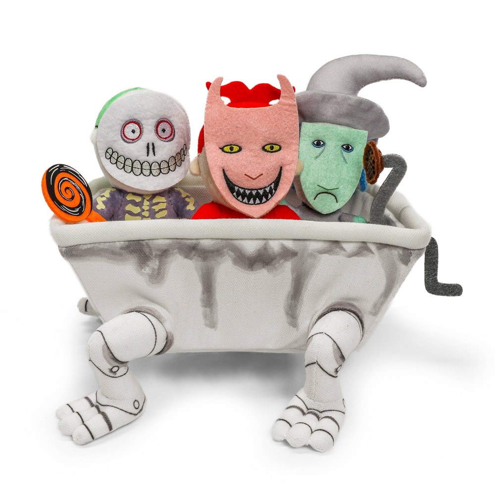 KidRobot Disney Nightmare Before Christmas Lock Shock and Barrel in Bathtub 9 Plush