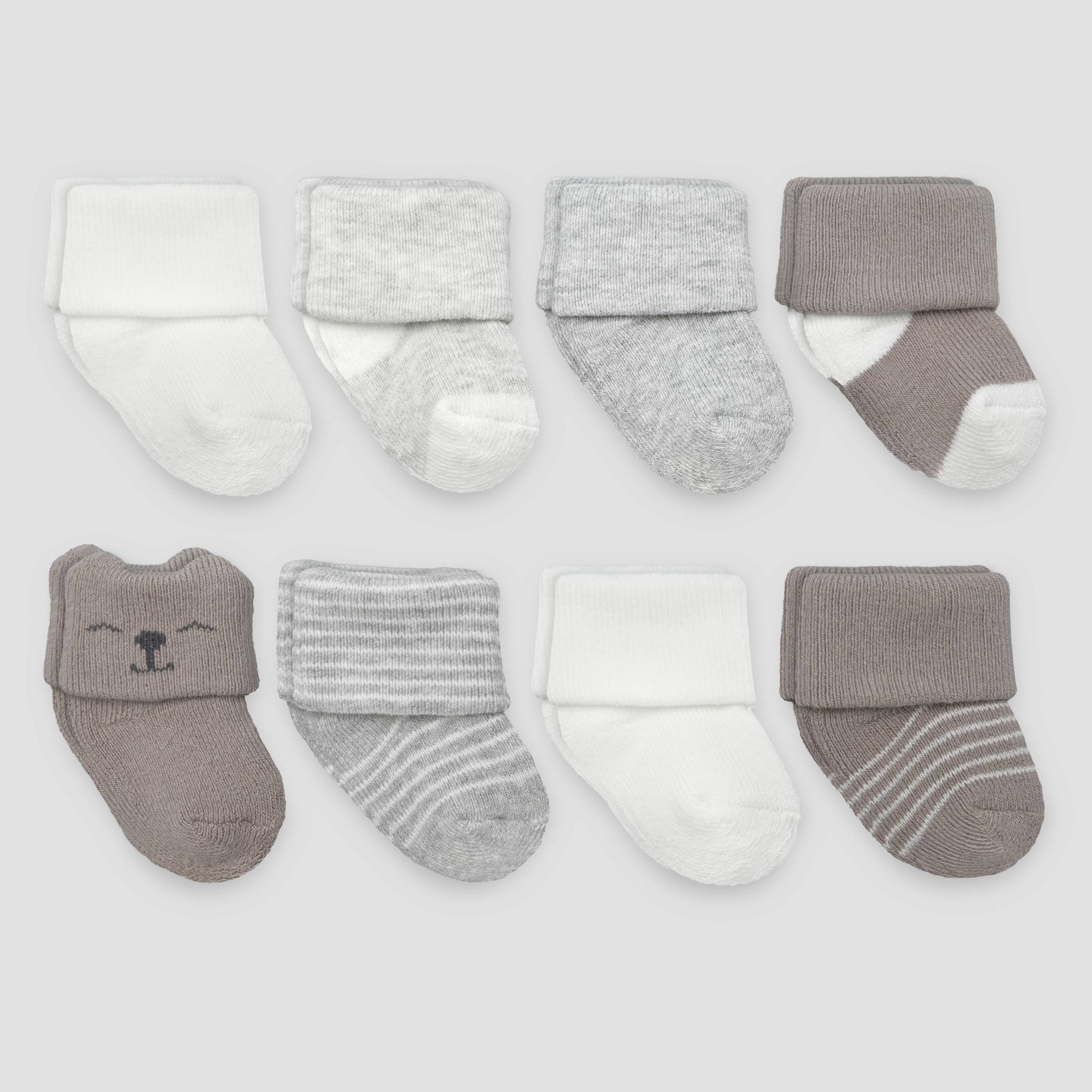 Carter's Just One You® Baby 8pk Terry Ankle Socks - 0-3M
