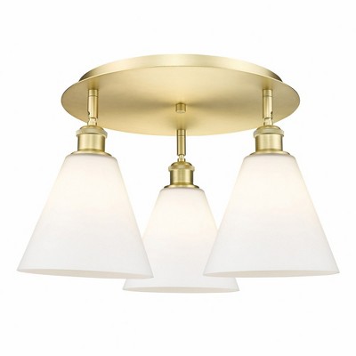 Berkshire - 3 Light Flush Mount In Industrial Style-10.5 Inches Tall and 19.75 Inches Wide