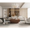 38.6" Lift-Top Fluted Coffee Table with Storage,Adjustable Height Solid Wood Veneer Modern Living Room Table-Baofuwish - 3 of 4