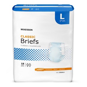McKesson Classic Incontinence Briefs, Light Absorbency, Unisex, Large - 1 of 4