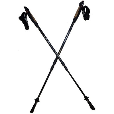 LEKI Nordic Walking Traveller Carbon Fully Adjustable Walking Pole Black 90cm-130cm