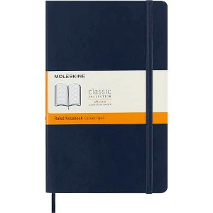 Moleskine Classic Notebook, Soft Cover, Large (5" x 8.25") Ruled/Lined, Sapphire Blue, 192 Pages - 1 of 1