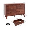 GAOMON 47.2" Tall Fluted Dresser with 6 Deep Drawers,Modern Curved Profile Wooden Storage Chest for Multi-Room Use - 3 of 4