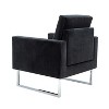 Set of 2 Idmon Contemporary Tufted Wooden Upholstered Club Chair with Metal Legs  for Bedroom and Living Room Club Chair  | ARTFUL LIVING DESIGN - 4 of 4
