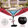 11 FT Heavy Duty Aluminum Curved Cantilever Patio Umbrella Includes Base, 360 Degree Rotatable Offset Outdoor Umbrella for Garden, Deck, Backyard - 4 of 4