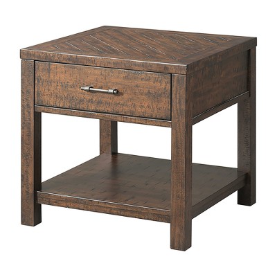 Dex End Table Walnut Brown - Picket House Furnishings: Storage Drawer ...