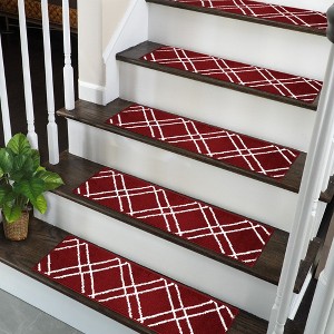 Sussexhome Vintage Collection Non-Slip Carpet Stair Treads for Wooden Steps, 9" X 28" - 1 of 4