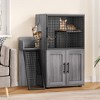 Modern Villa Litter Box Enclosure with Ladder, Double-Layer Cat House Furniture, 33.5" x 17.9" x 41.9" - 2 of 4