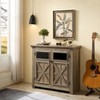 TIRAMISUBEST 2 Doors Cabinet Large Buffet Sideboard Cabinet Bar Wine Cabinet for Entryway Living Room - 2 of 4