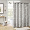 72x72" Blue Floral Shower Curtain, Bathroom Shade Curtain - 3 of 4