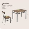 HTUTWOO Dining Table Set for 4, 1 Wood Grain Finish Table and 4 Chairs with Reclining Backrests and Thick MDF Seats for Kitchen and Apartment - 3 of 4