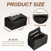 Unique Bargains PU Leather Home Car Office Decorative Tissue Box Holder - 2 of 4