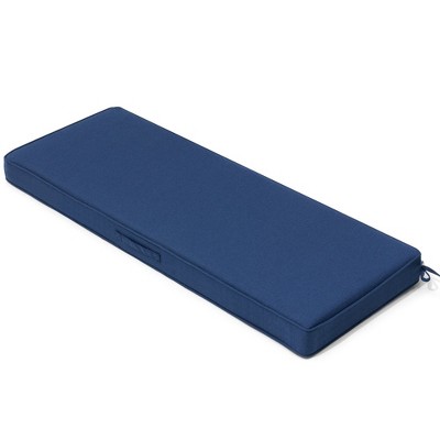 Crestlive Products Outdoor Bench Cushion with Ties Water Resistant Fabric Durable Thicken Memory Foam for Loveseat Couch Porch Swing